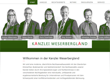Tablet Screenshot of kanzlei-weserbergland.de